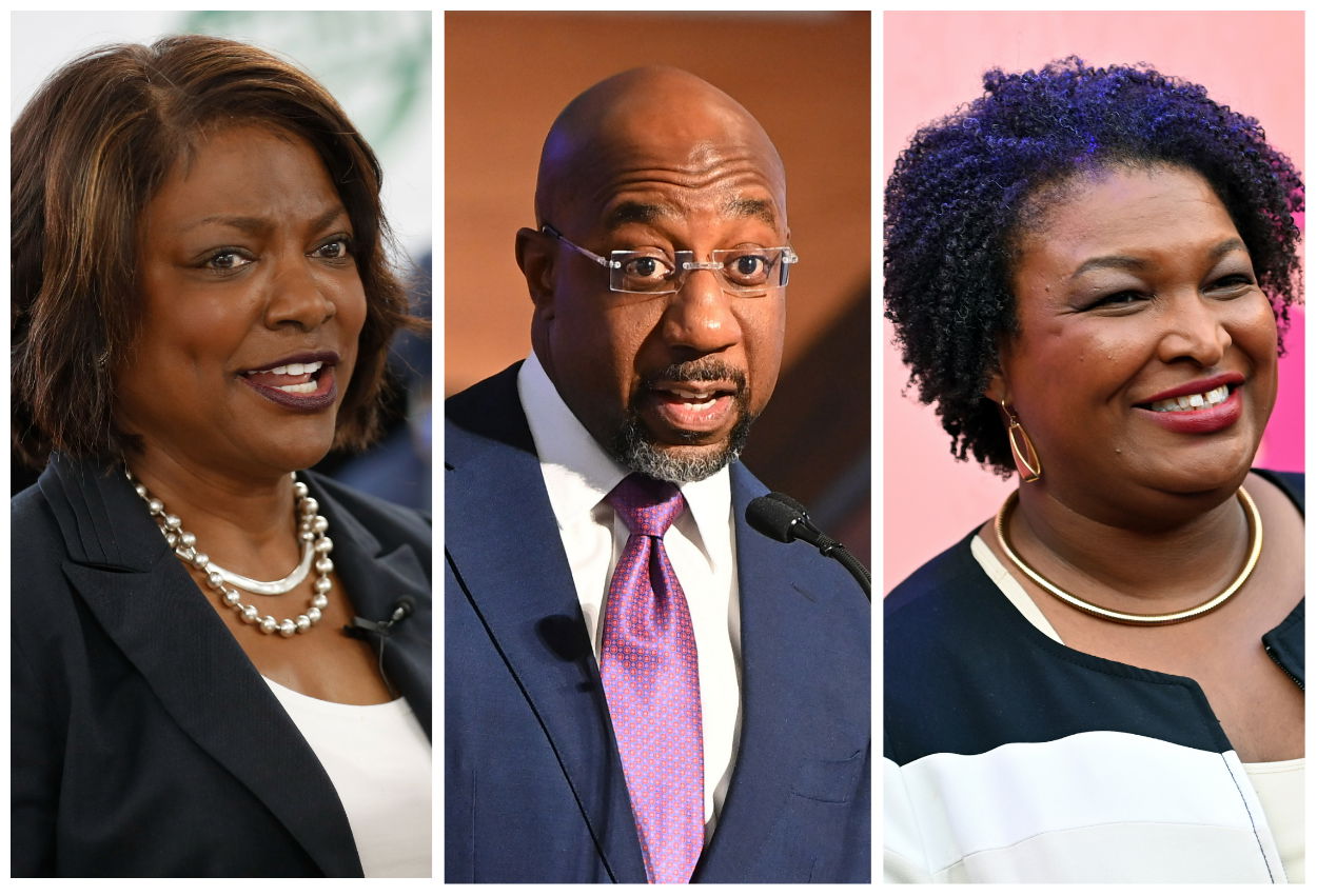 Val Demings, Raphael Warock, Stacey Abrams