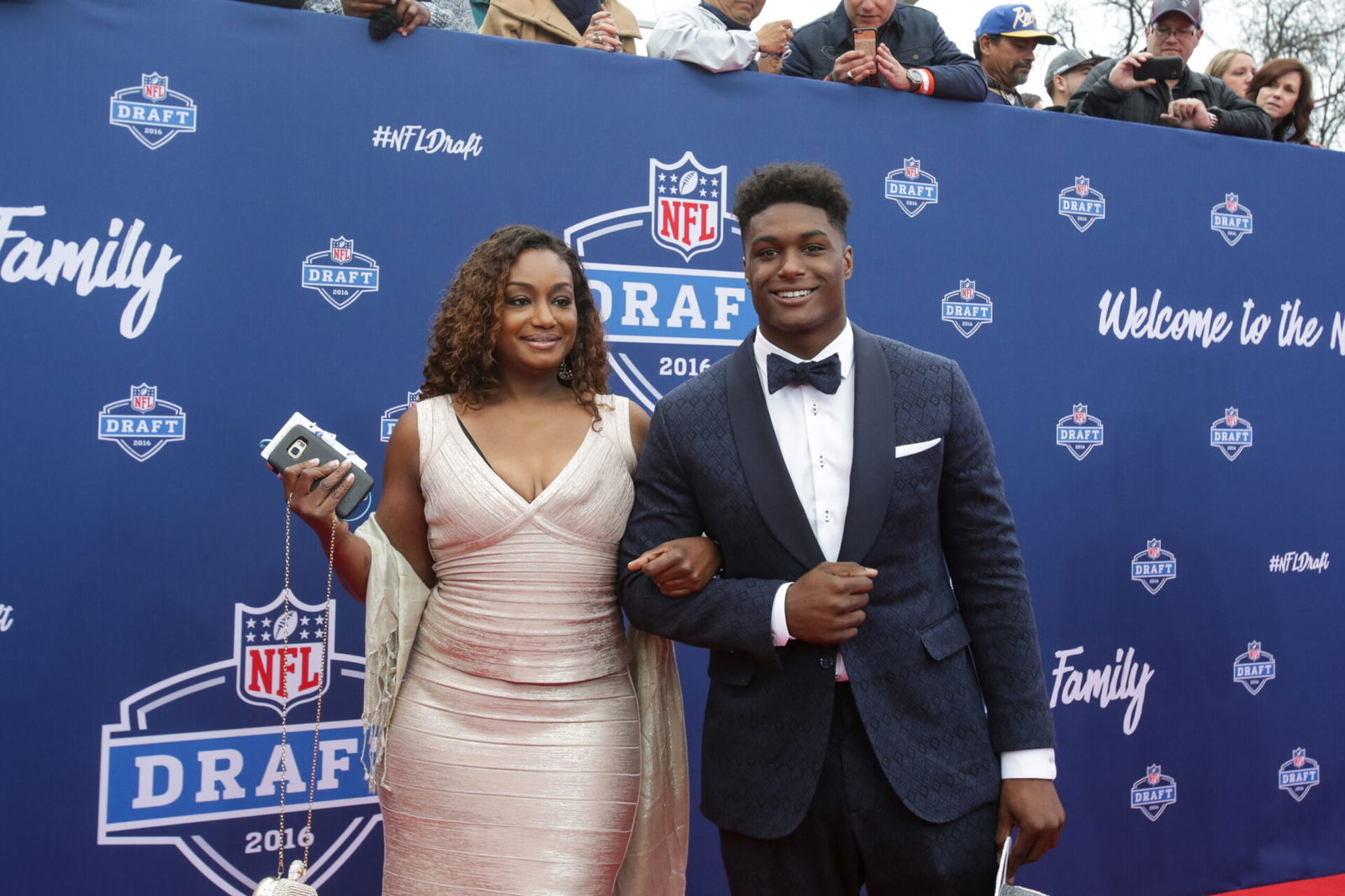 Minor League Hockey Tea ,Myles Jack of UCLA and his mother La Sonjia Fisher