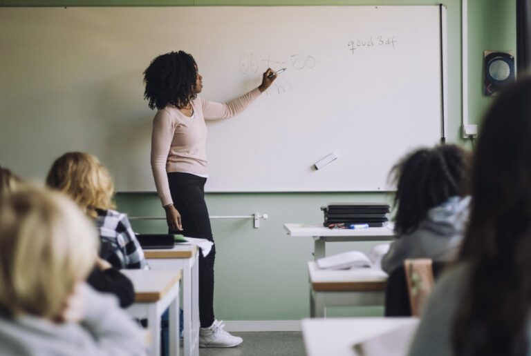 Teacher in classroom