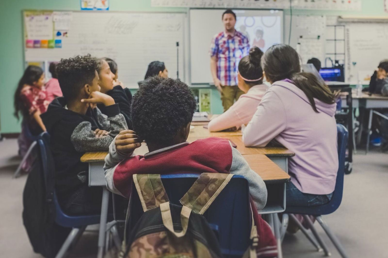 Students in class, Black Student, Classroom