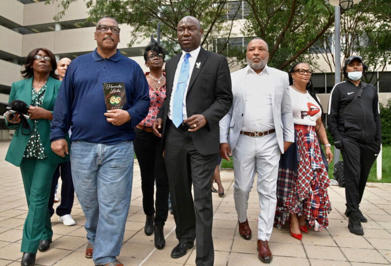 Henrietta Lacks grandchildren, Attorney Ben Crump, Courthouse, lawsuit