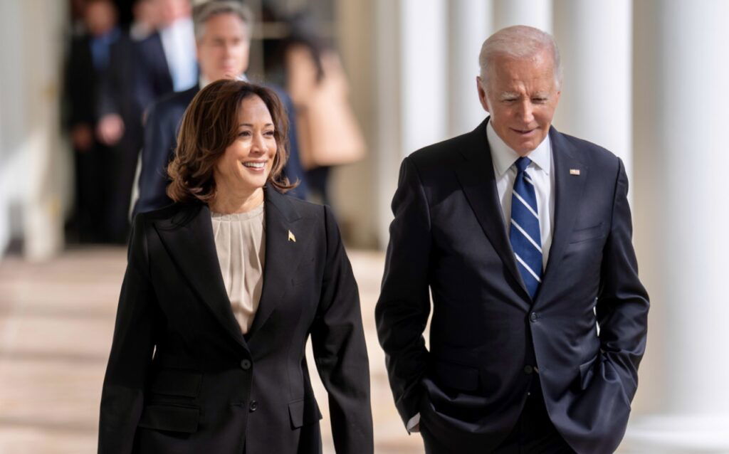 Kamala Harris Joins Former Boss Joe Biden At Creative Artists Agency