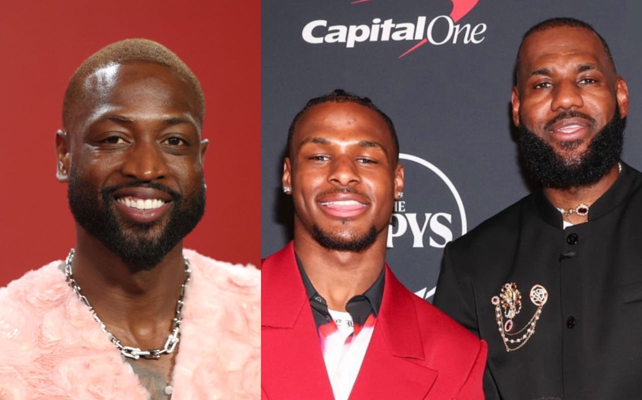 Dwyane Wade, LeBron James, Bronny James, NBA, player, drafted