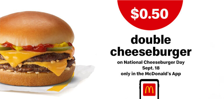 double cheeseburgers, McDonald's, $5 Meals