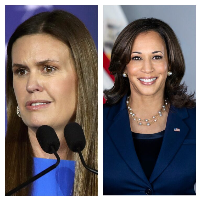 Sarah Huckabee Sanders, Kamala Harris